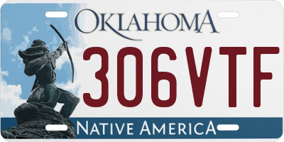 OK license plate 306VTF