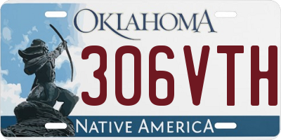 OK license plate 306VTH