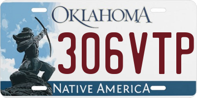 OK license plate 306VTP