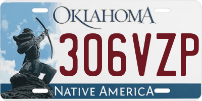 OK license plate 306VZP