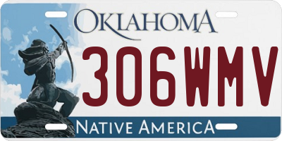 OK license plate 306WMV