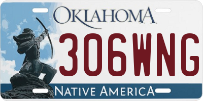 OK license plate 306WNG