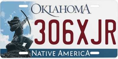 OK license plate 306XJR