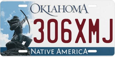 OK license plate 306XMJ