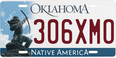 OK license plate 306XMO