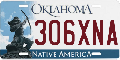 OK license plate 306XNA