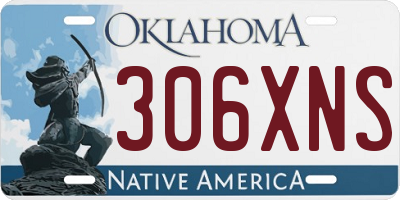 OK license plate 306XNS