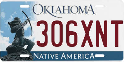 OK license plate 306XNT