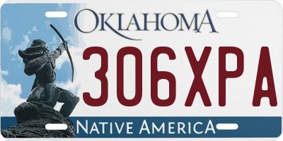 OK license plate 306XPA