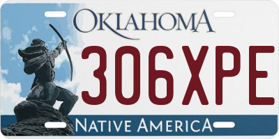 OK license plate 306XPE