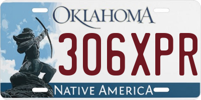 OK license plate 306XPR