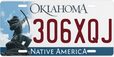 OK license plate 306XQJ