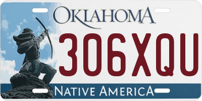 OK license plate 306XQU