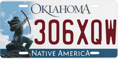 OK license plate 306XQW