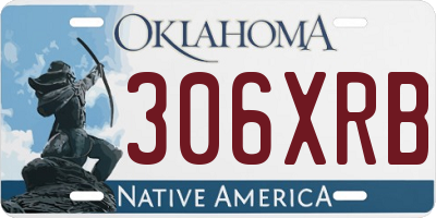 OK license plate 306XRB