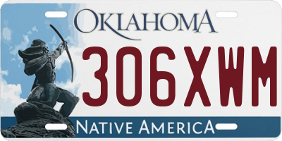 OK license plate 306XWM