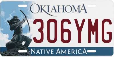 OK license plate 306YMG