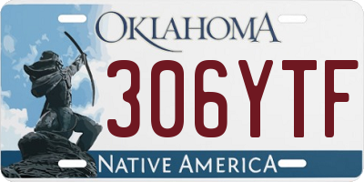 OK license plate 306YTF