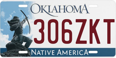 OK license plate 306ZKT