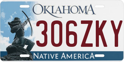 OK license plate 306ZKY