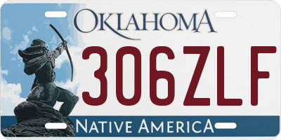OK license plate 306ZLF