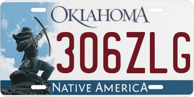 OK license plate 306ZLG