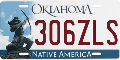 OK license plate 306ZLS