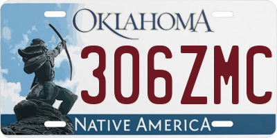 OK license plate 306ZMC