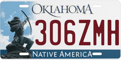 OK license plate 306ZMH