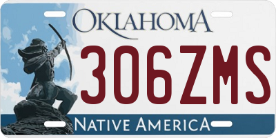 OK license plate 306ZMS