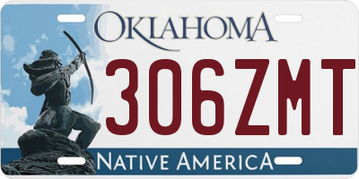 OK license plate 306ZMT