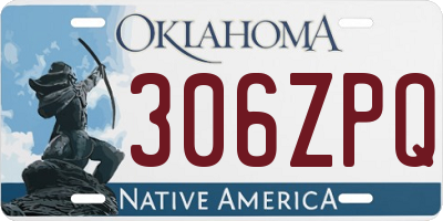 OK license plate 306ZPQ