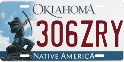 OK license plate 306ZRY