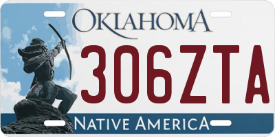 OK license plate 306ZTA