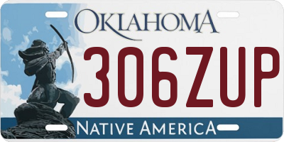 OK license plate 306ZUP