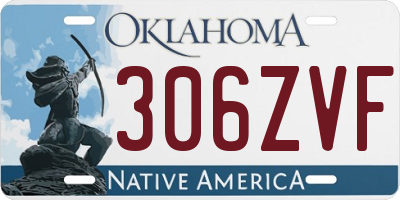 OK license plate 306ZVF
