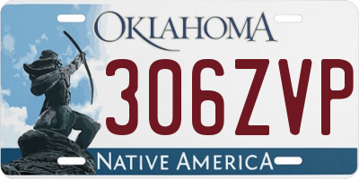 OK license plate 306ZVP