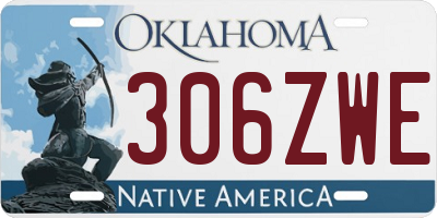 OK license plate 306ZWE