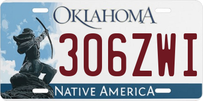 OK license plate 306ZWI