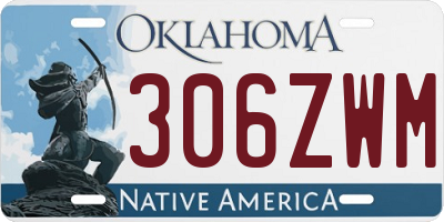 OK license plate 306ZWM