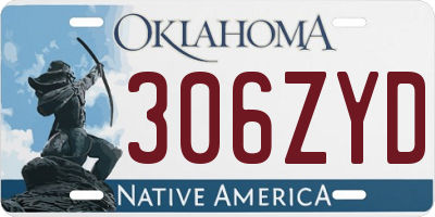 OK license plate 306ZYD