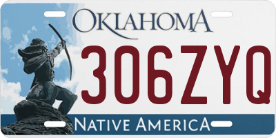 OK license plate 306ZYQ