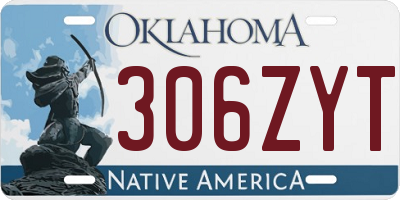 OK license plate 306ZYT