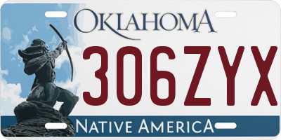 OK license plate 306ZYX