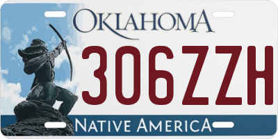 OK license plate 306ZZH