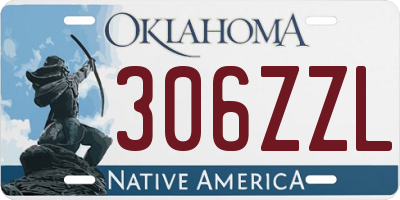 OK license plate 306ZZL