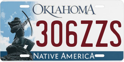 OK license plate 306ZZS