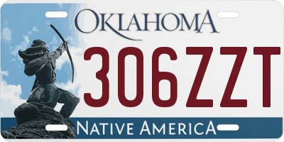 OK license plate 306ZZT