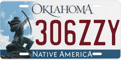 OK license plate 306ZZY