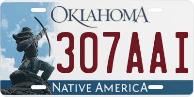 OK license plate 307AAI